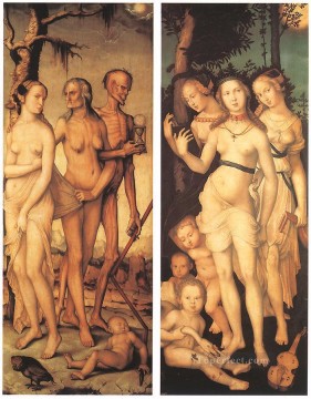  hombre Pintura al %c3%b3leo - Las tres edades del hombre y las tres gracias El pintor desnudo renacentista Hans Baldung